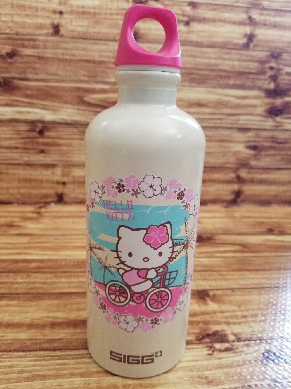 Hello Kitty Sigg Cream Water Bottle Pink/Blue Swiss Metal Seaside Kawaai Sanrio